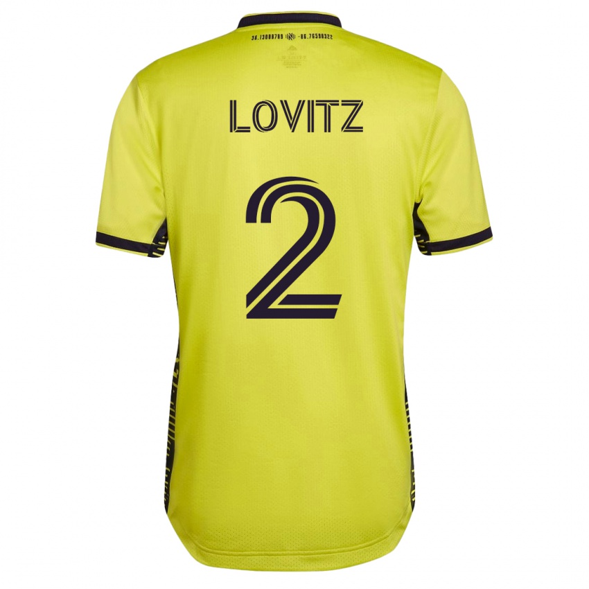 Heren Daniel Lovitz #2 Geel Thuisshirt Thuistenue 2023/24 T-Shirt België
