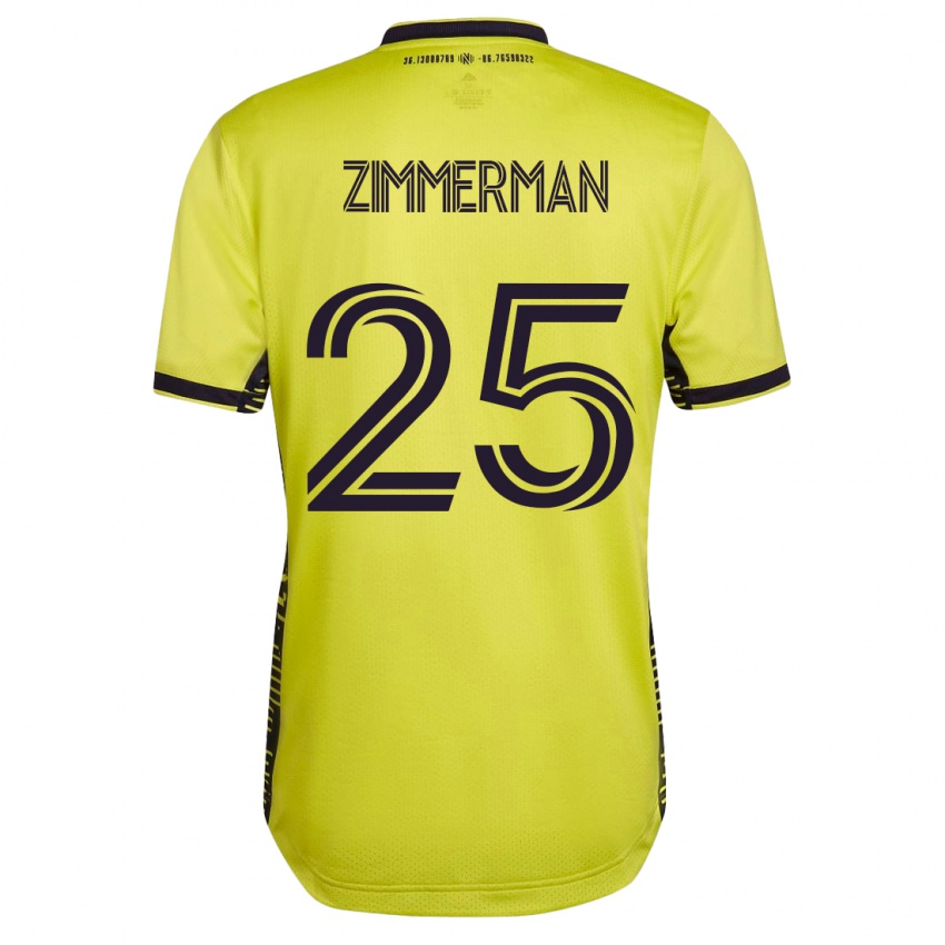 Heren Walker Zimmerman #25 Geel Thuisshirt Thuistenue 2023/24 T-Shirt België