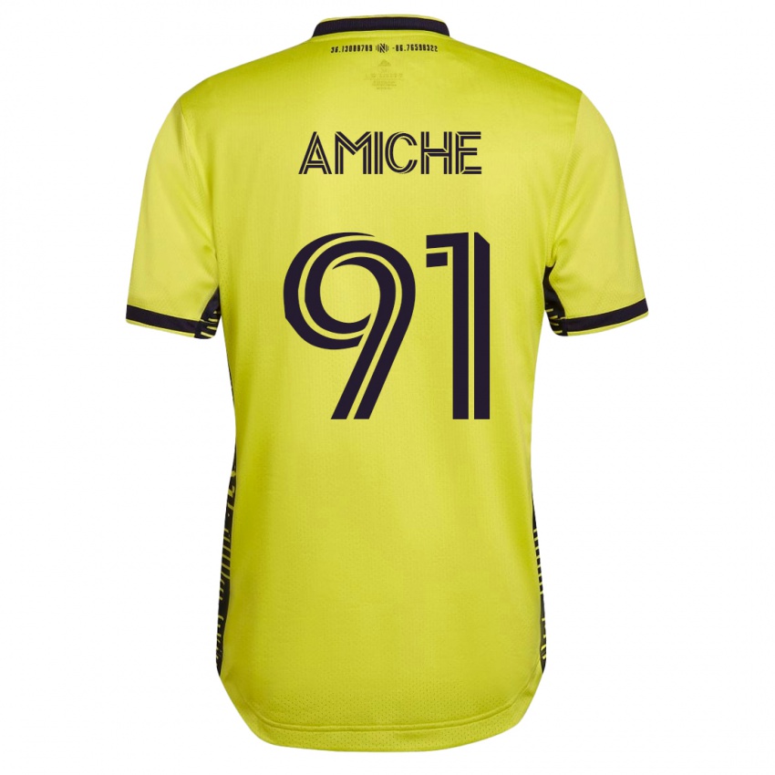 Heren Kemy Amiche #91 Geel Thuisshirt Thuistenue 2023/24 T-Shirt België
