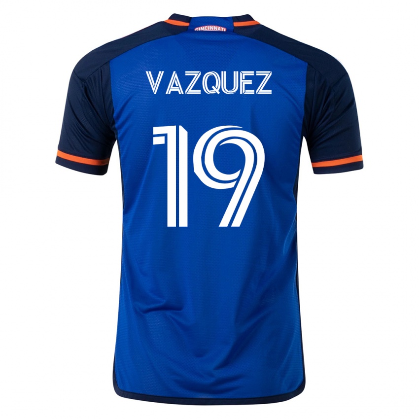 Heren Brandon Vazquez #19 Blauw Thuisshirt Thuistenue 2023/24 T-Shirt België