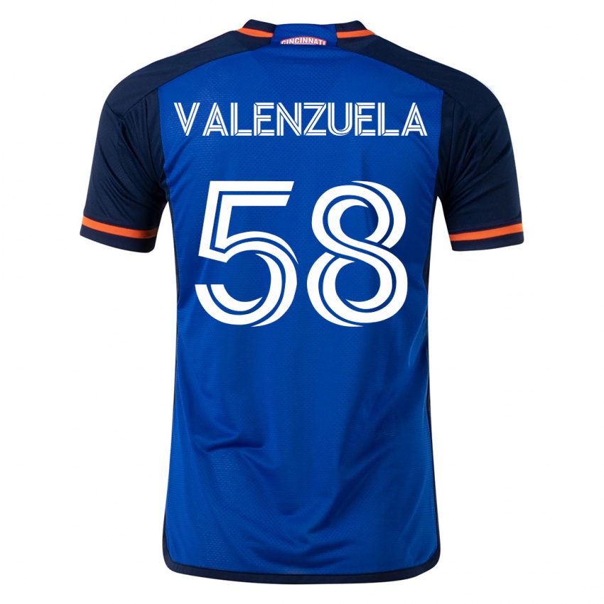 Heren Gerardo Valenzuela #58 Blauw Thuisshirt Thuistenue 2023/24 T-Shirt België