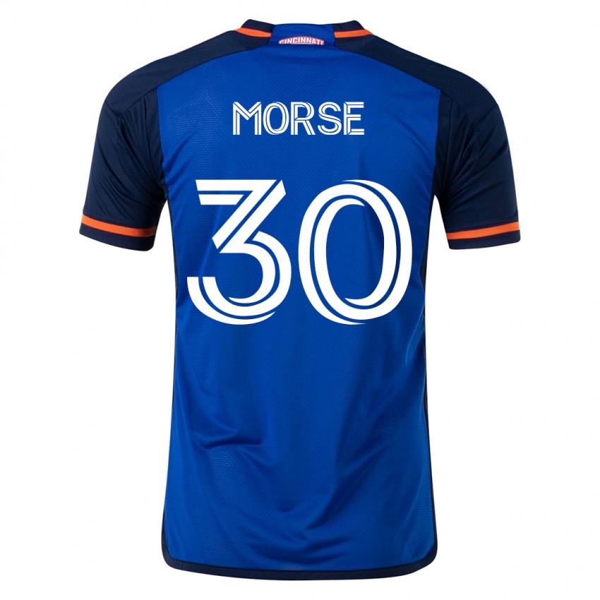 Heren Hunter Morse #30 Blauw Thuisshirt Thuistenue 2023/24 T-Shirt België