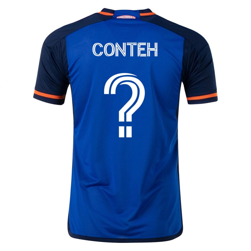 Heren Haroun Conteh #0 Blauw Thuisshirt Thuistenue 2023/24 T-Shirt België