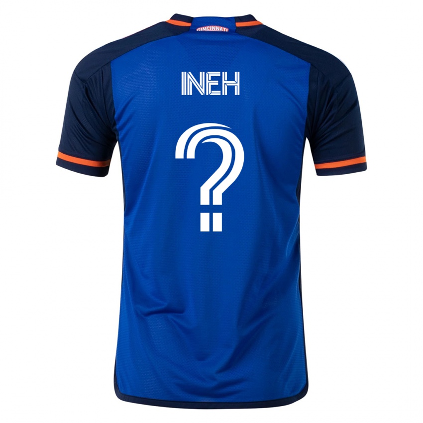 Heren Joel Ineh #0 Blauw Thuisshirt Thuistenue 2023/24 T-Shirt België