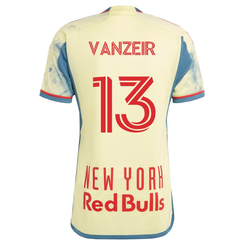 Heren Dante Vanzeir #13 Geel Thuisshirt Thuistenue 2023/24 T-Shirt België