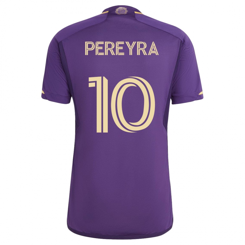 Homme Maillot Mauricio Pereyra #10 Violet Tenues Domicile 2023/24 T-Shirt Belgique