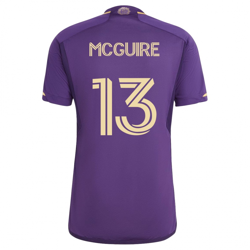 Homme Maillot Duncan Mcguire #13 Violet Tenues Domicile 2023/24 T-Shirt Belgique
