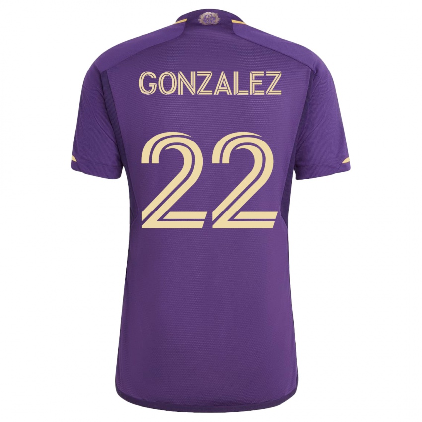Heren Gastón González #22 Viooltje Thuisshirt Thuistenue 2023/24 T-Shirt België