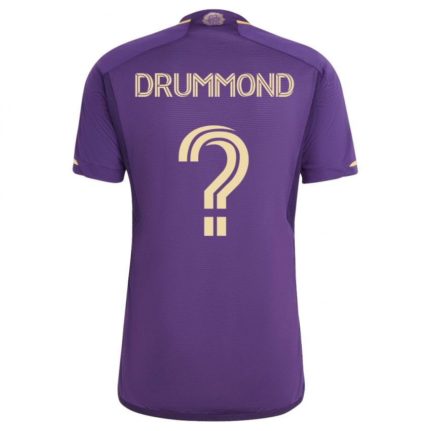 Homme Maillot Owen Drummond #0 Violet Tenues Domicile 2023/24 T-Shirt Belgique