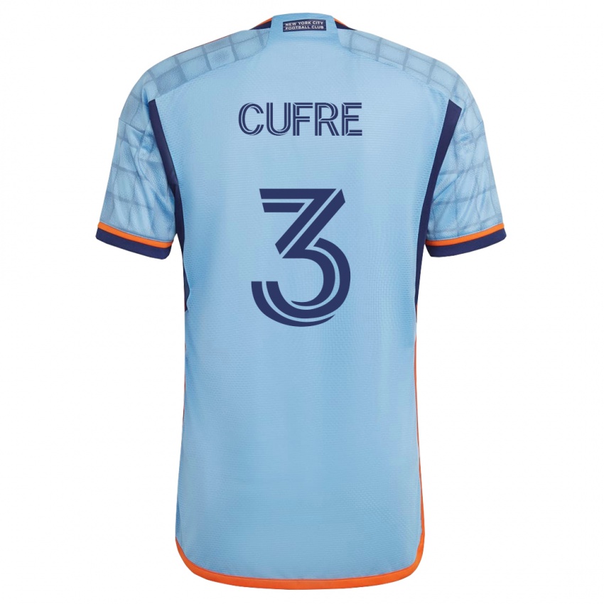 Heren Braian Cufré #3 Blauw Thuisshirt Thuistenue 2023/24 T-Shirt België