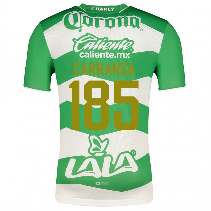 Homme Maillot Héctor Carranza #185 Vert Tenues Domicile 2023/24 T-Shirt Belgique