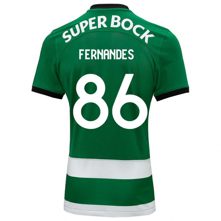 Homme Maillot Emanuel Fernandes #86 Vert Tenues Domicile 2023/24 T-Shirt Belgique