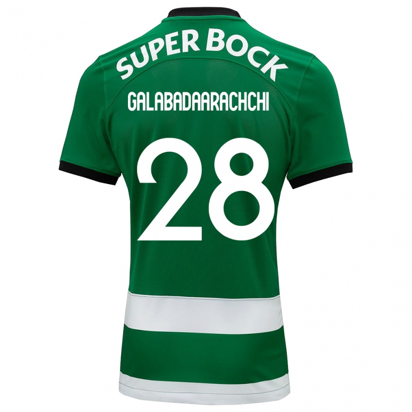 Homme Maillot Jacinta Galabadaarachchi #28 Vert Tenues Domicile 2023/24 T-Shirt Belgique