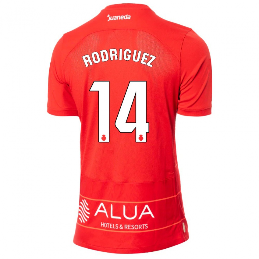 Heren Diego Rodríguez #14 Rood Thuisshirt Thuistenue 2023/24 T-Shirt België