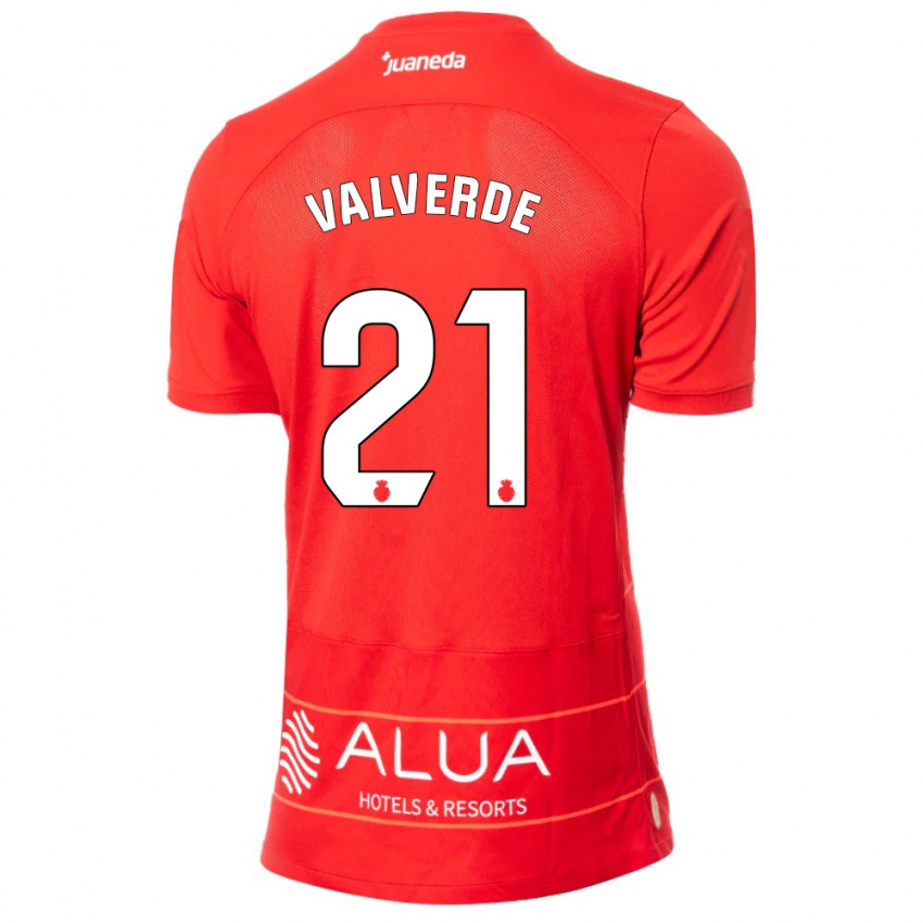 Heren David Valverde #21 Rood Thuisshirt Thuistenue 2023/24 T-Shirt België