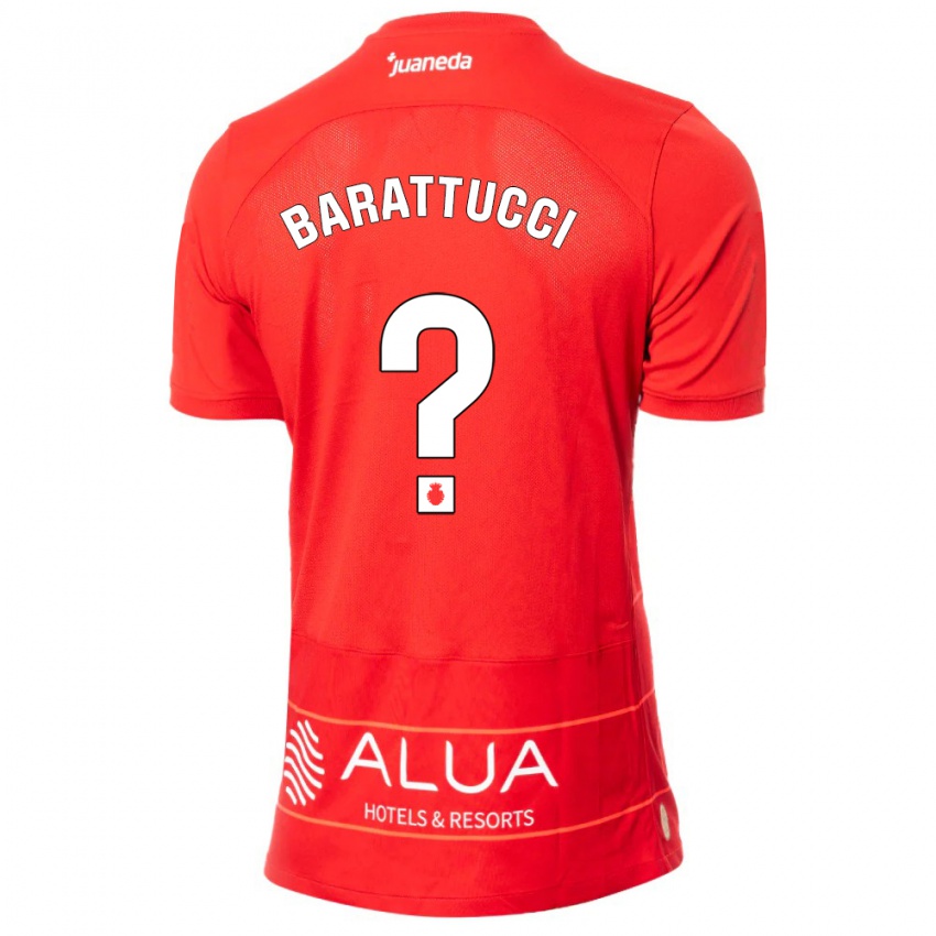 Heren Nicolás Barattucci #0 Rood Thuisshirt Thuistenue 2023/24 T-Shirt België