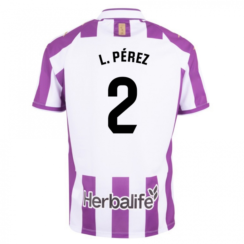 Homme Maillot Luis Pérez #2 Violet Tenues Domicile 2023/24 T-Shirt Belgique