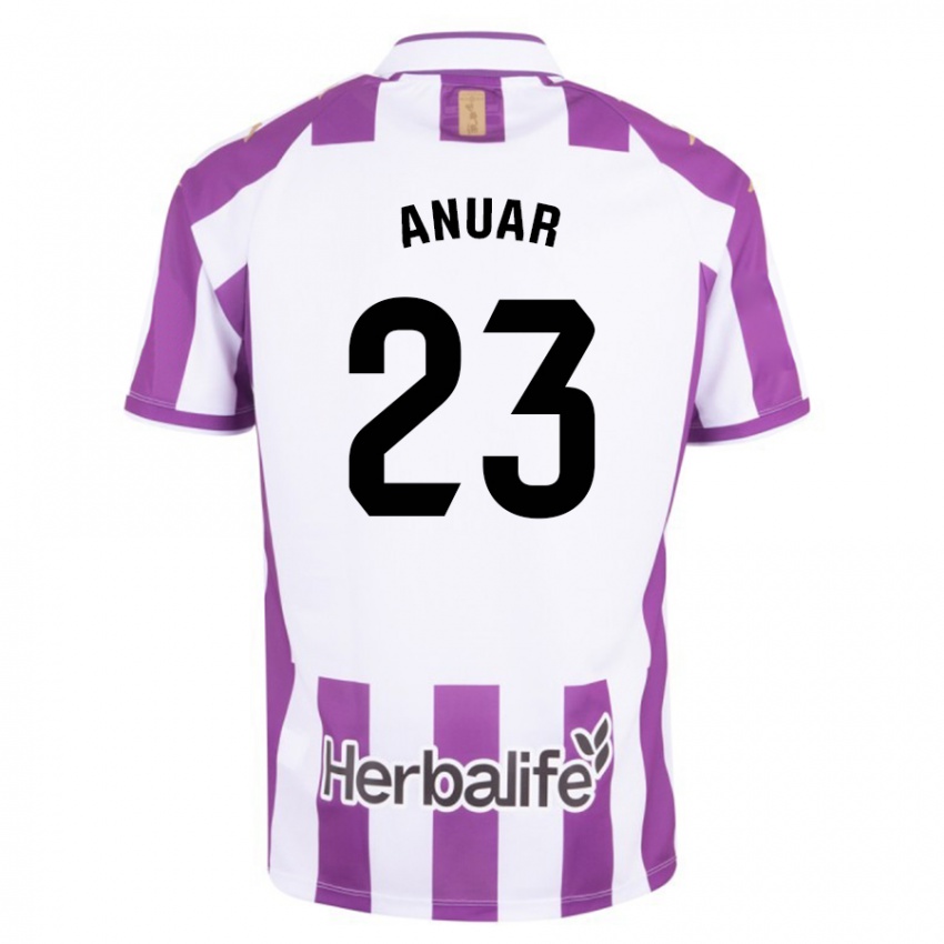 Heren Anuar #23 Paars Thuisshirt Thuistenue 2023/24 T-Shirt België