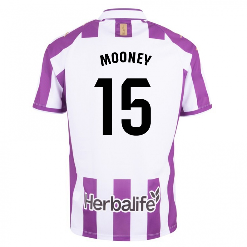 Homme Maillot Fionn Mooney #15 Violet Tenues Domicile 2023/24 T-Shirt Belgique