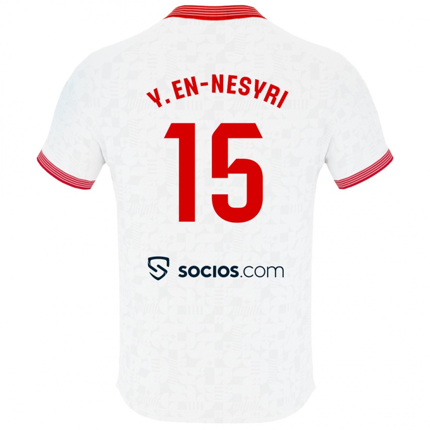 Heren Youssef En-Nesyri #15 Wit Thuisshirt Thuistenue 2023/24 T-Shirt België