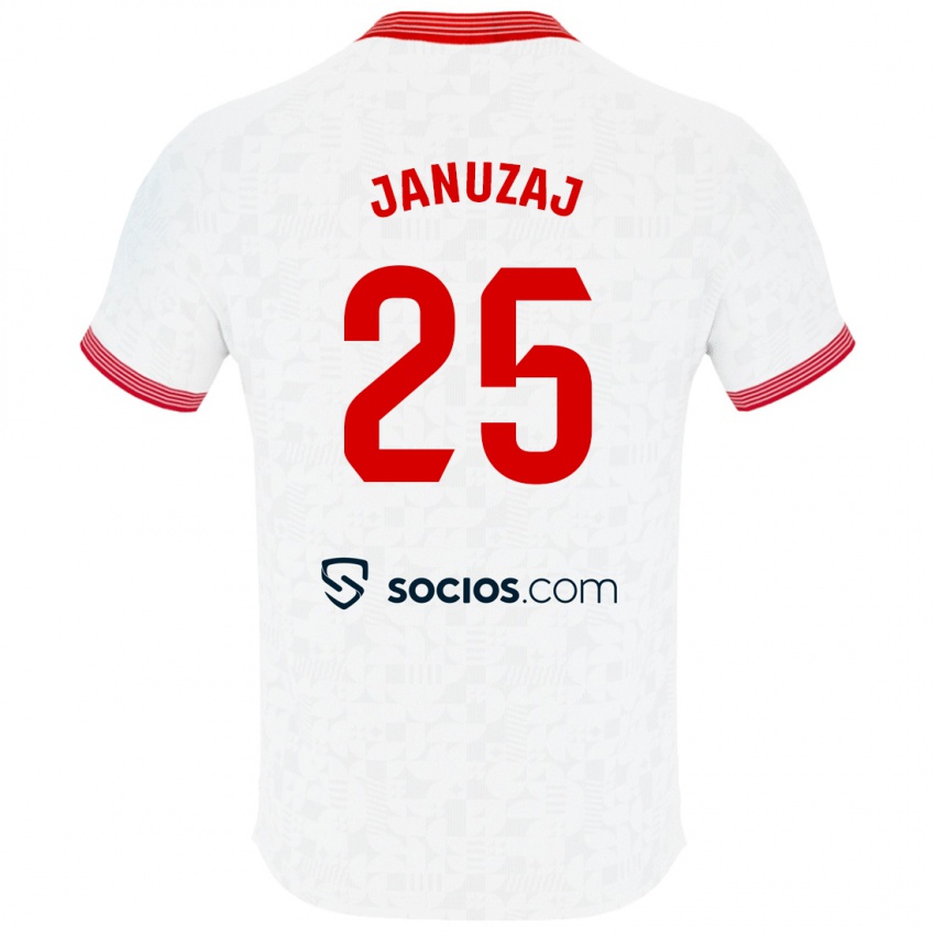 Heren Adnan Januzaj #25 Wit Thuisshirt Thuistenue 2023/24 T-Shirt België