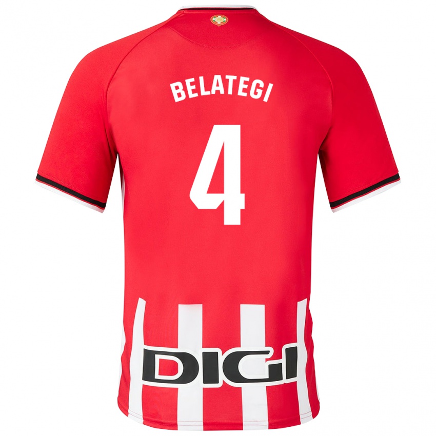 Heren Danel Belategi #4 Rood Thuisshirt Thuistenue 2023/24 T-Shirt België