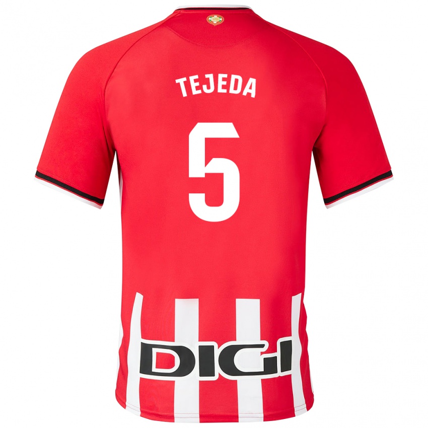 Heren Diego Tejeda #5 Rood Thuisshirt Thuistenue 2023/24 T-Shirt België