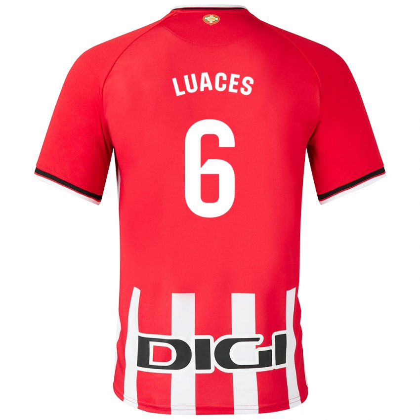 Heren Iraitz Luaces #6 Rood Thuisshirt Thuistenue 2023/24 T-Shirt België