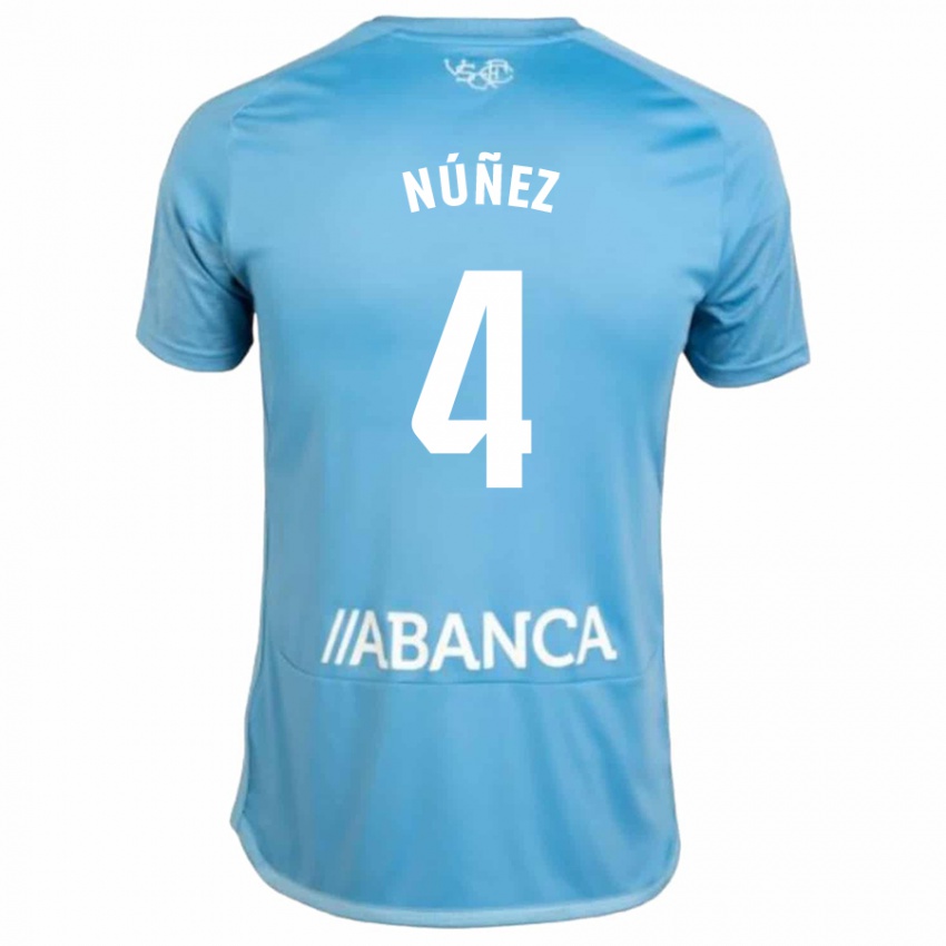 Heren Unai Nunez #4 Blauw Thuisshirt Thuistenue 2023/24 T-Shirt België