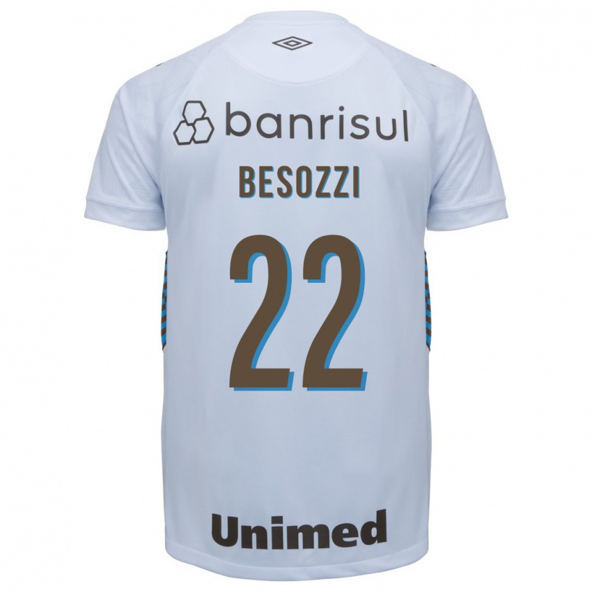 Heren Lucas Besozzi #22 Wit Uitshirt Uittenue 2023/24 T-Shirt België