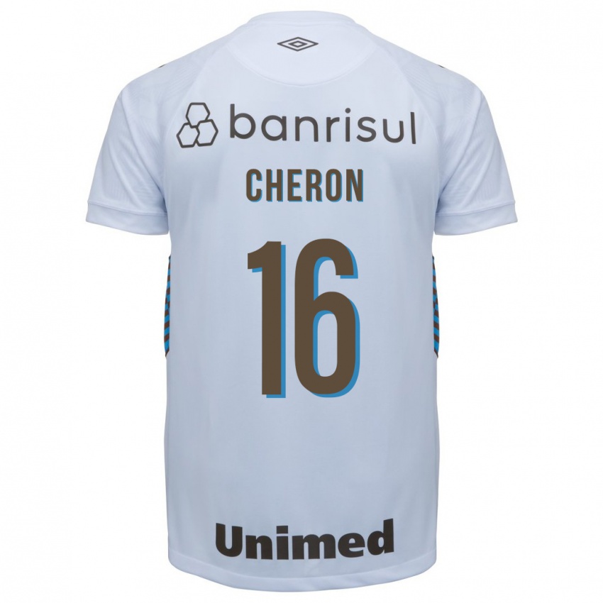 Heren Bruno Cheron #16 Wit Uitshirt Uittenue 2023/24 T-Shirt België