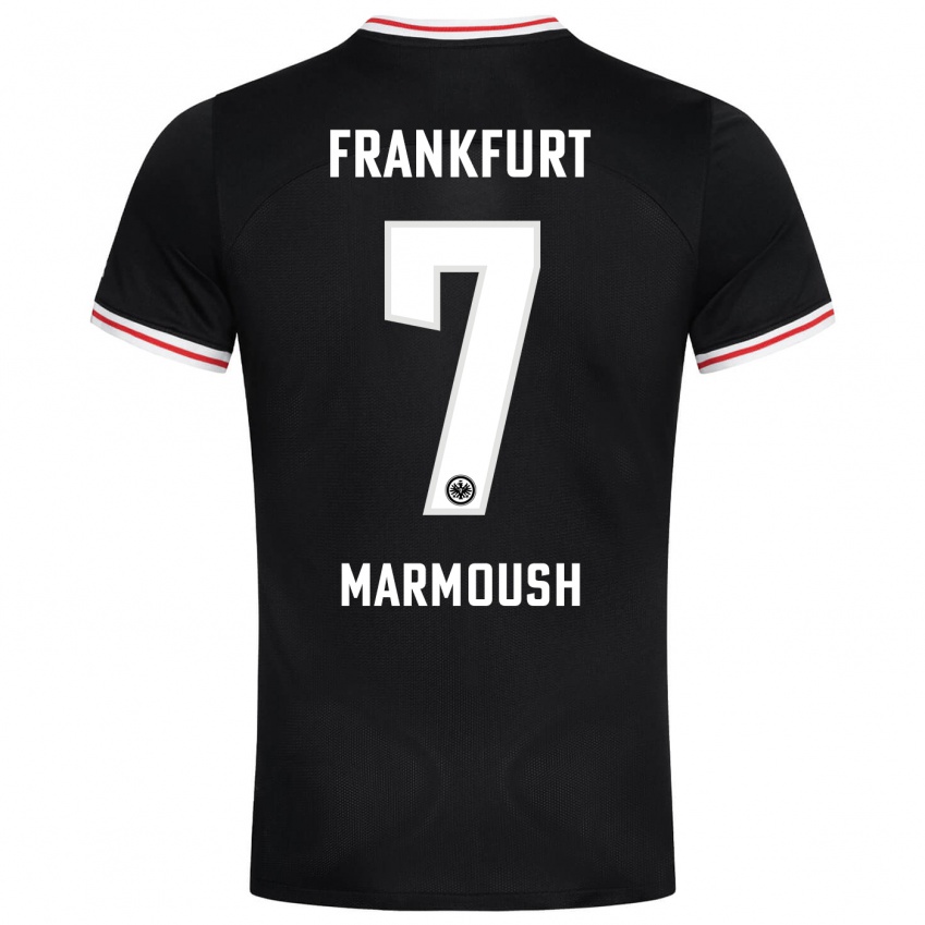 Heren Omar Marmoush #7 Zwart Uitshirt Uittenue 2023/24 T-Shirt België
