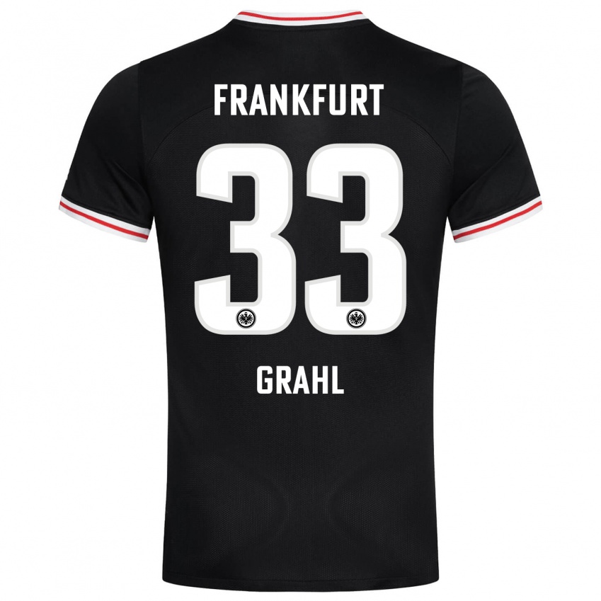 Heren Jens Grahl #33 Zwart Uitshirt Uittenue 2023/24 T-Shirt België