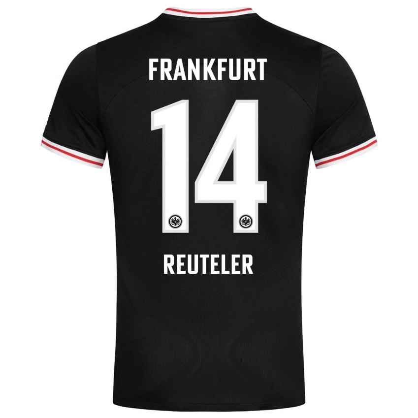 Heren Geraldine Reuteler #14 Zwart Uitshirt Uittenue 2023/24 T-Shirt België