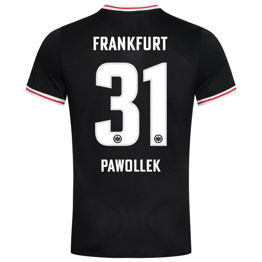Heren Tanja Pawollek #31 Zwart Uitshirt Uittenue 2023/24 T-Shirt België