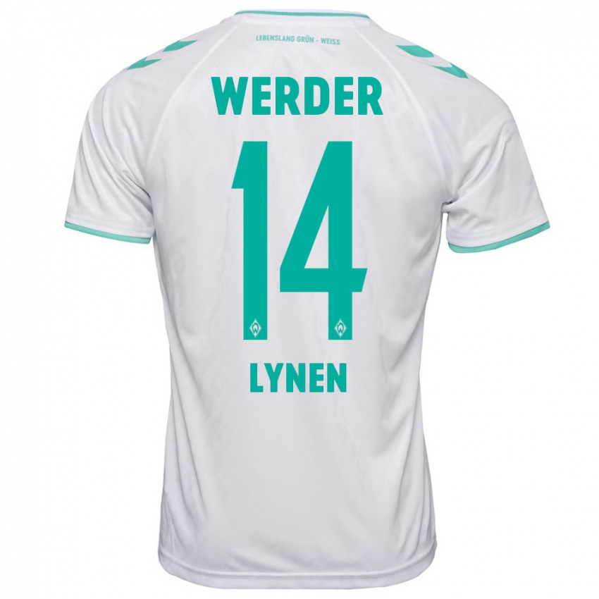 Heren Senne Lynen #14 Wit Uitshirt Uittenue 2023/24 T-Shirt België