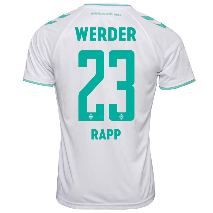 Heren Nicolai Rapp #23 Wit Uitshirt Uittenue 2023/24 T-Shirt België