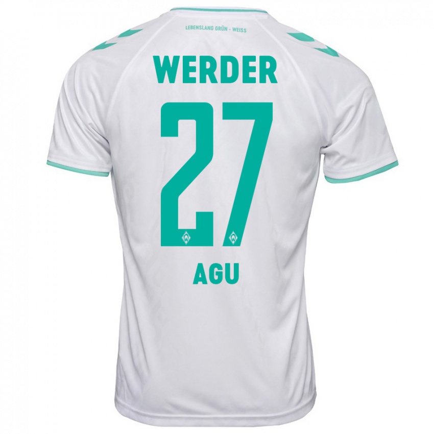 Heren Felix Agu #27 Wit Uitshirt Uittenue 2023/24 T-Shirt België