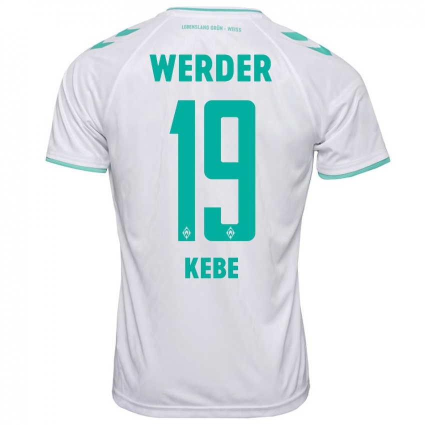 Heren David Kébé #19 Wit Uitshirt Uittenue 2023/24 T-Shirt België