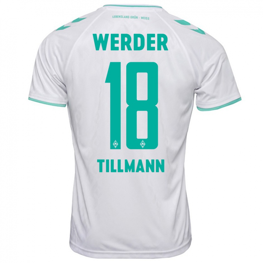 Heren Felix Tillmann #18 Wit Uitshirt Uittenue 2023/24 T-Shirt België