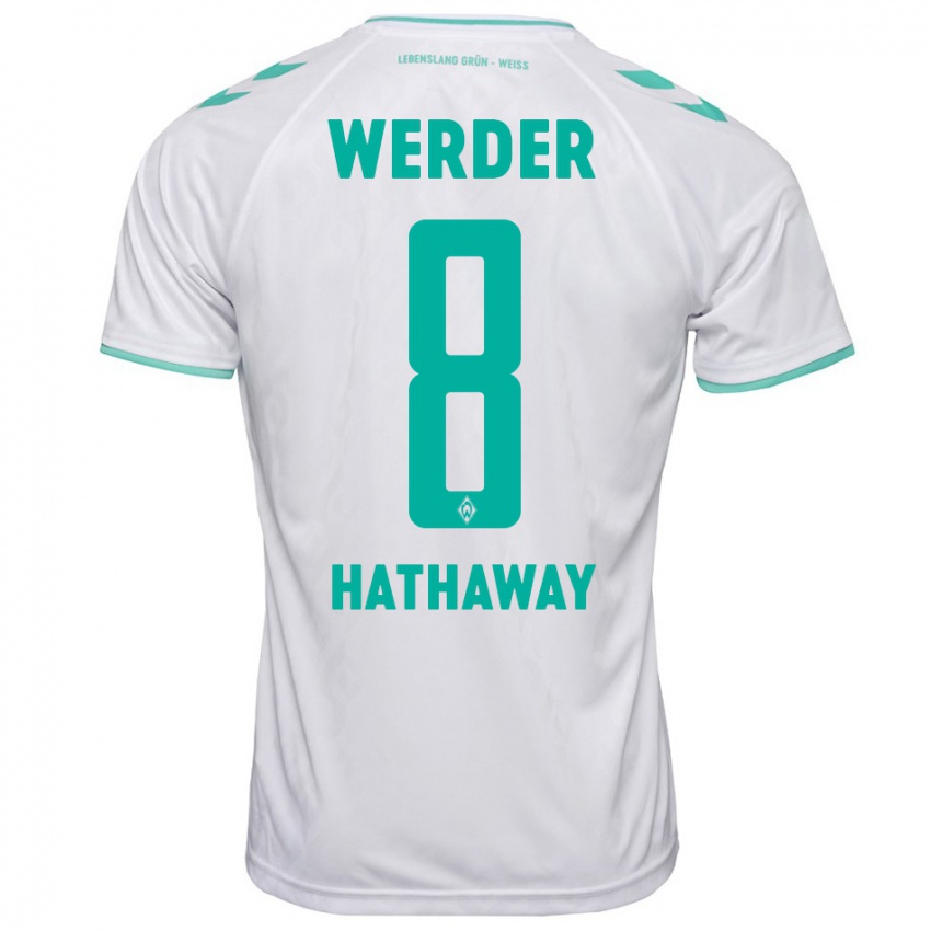 Heren Max Hathaway #8 Wit Uitshirt Uittenue 2023/24 T-Shirt België