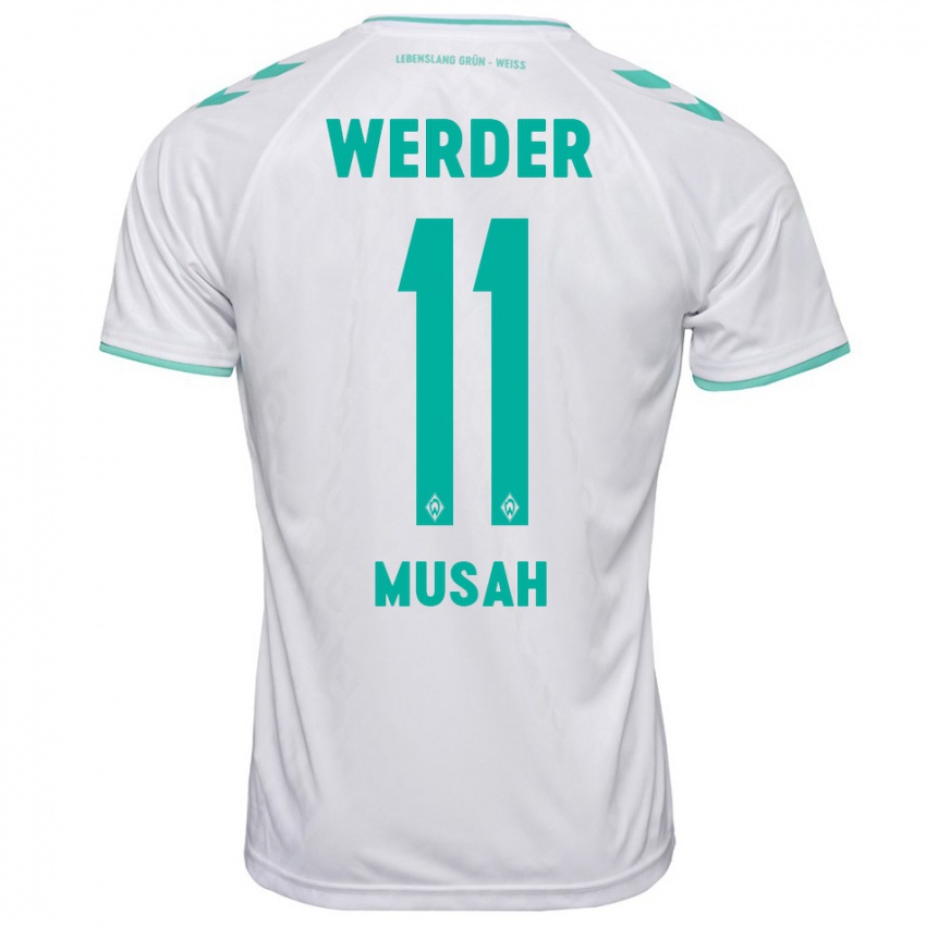 Heren Salim Musah #11 Wit Uitshirt Uittenue 2023/24 T-Shirt België