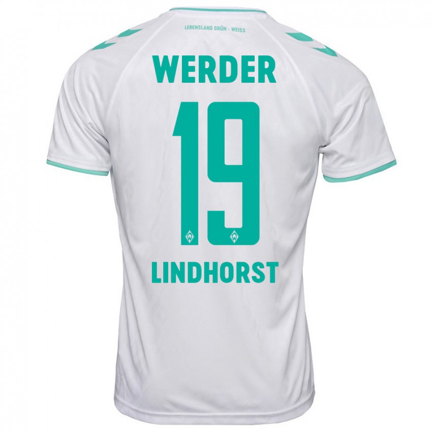 Heren Jerrit Lindhorst #19 Wit Uitshirt Uittenue 2023/24 T-Shirt België