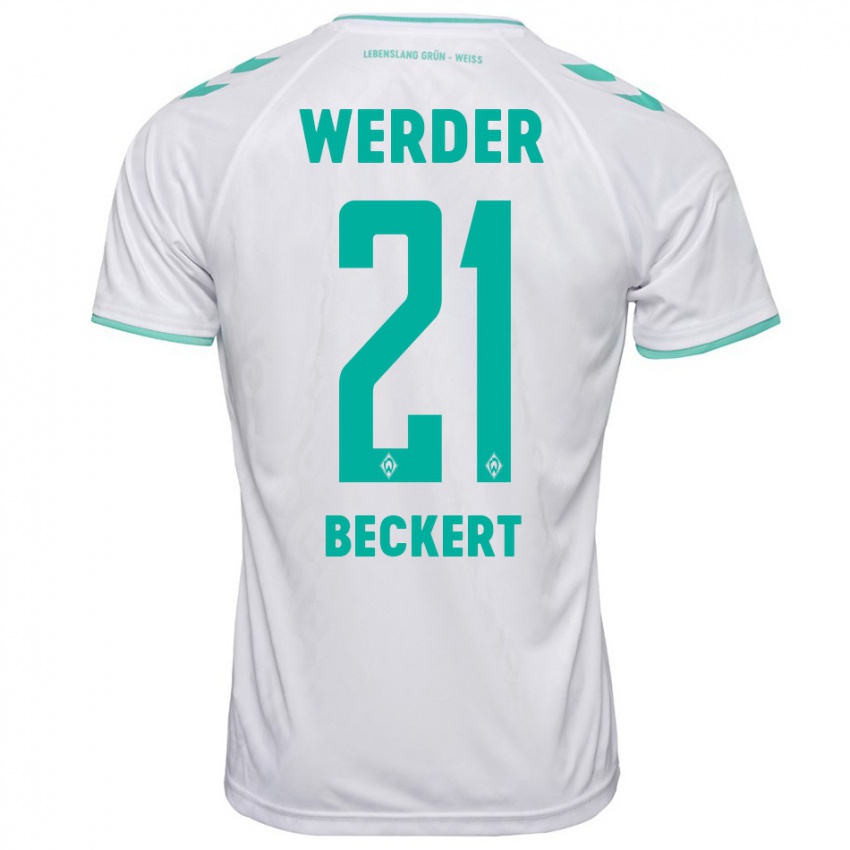 Heren Jonathan Beckert #21 Wit Uitshirt Uittenue 2023/24 T-Shirt België