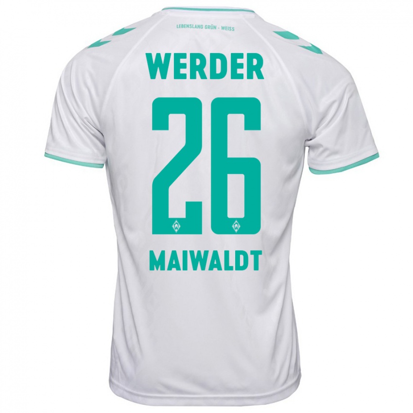 Heren Julius Maiwaldt #26 Wit Uitshirt Uittenue 2023/24 T-Shirt België