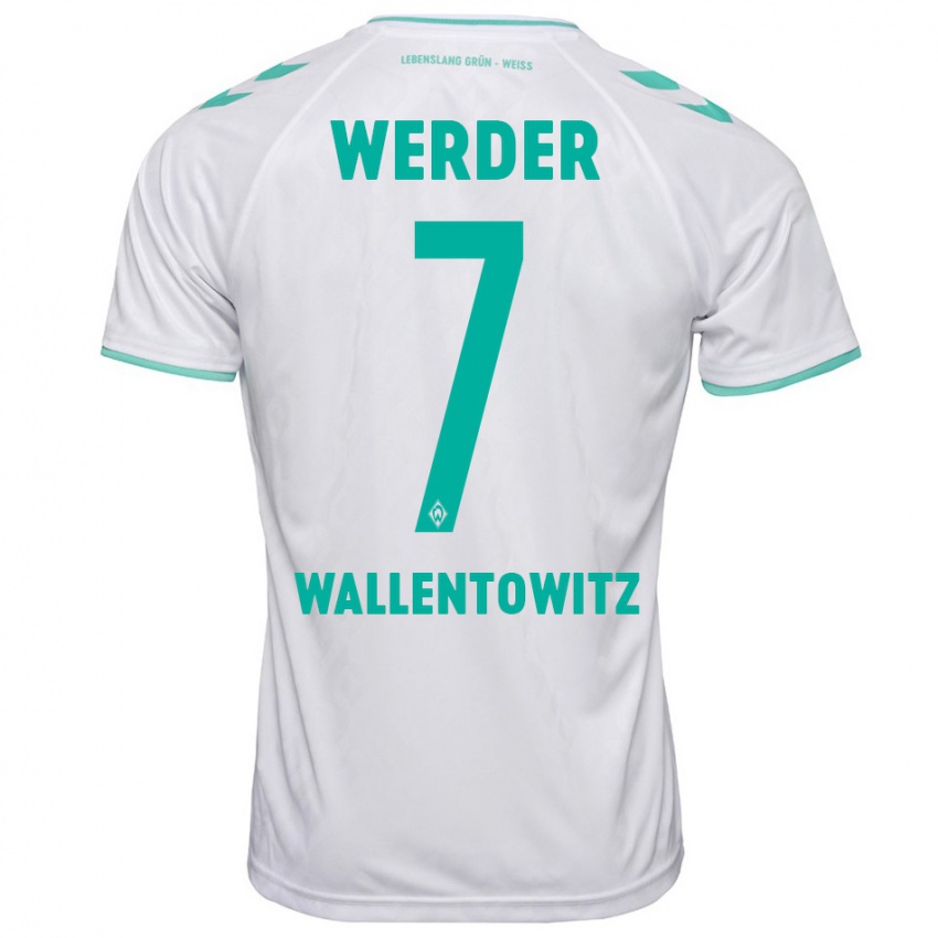 Heren Mika Wallentowitz #7 Wit Uitshirt Uittenue 2023/24 T-Shirt België