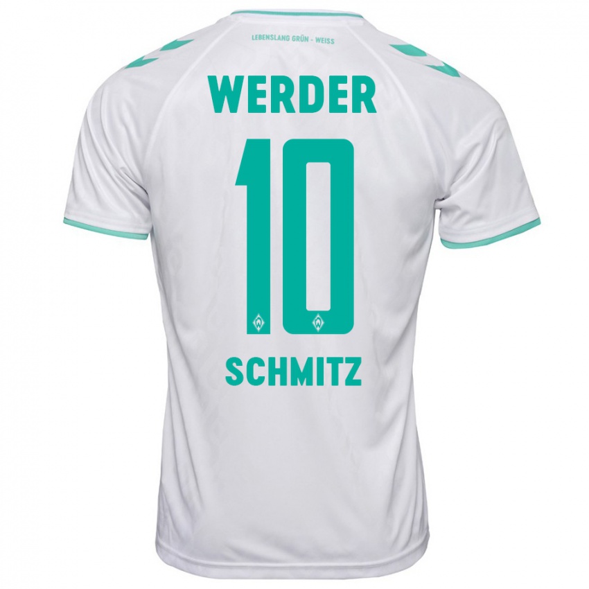 Heren Maximilian Schmitz #10 Wit Uitshirt Uittenue 2023/24 T-Shirt België