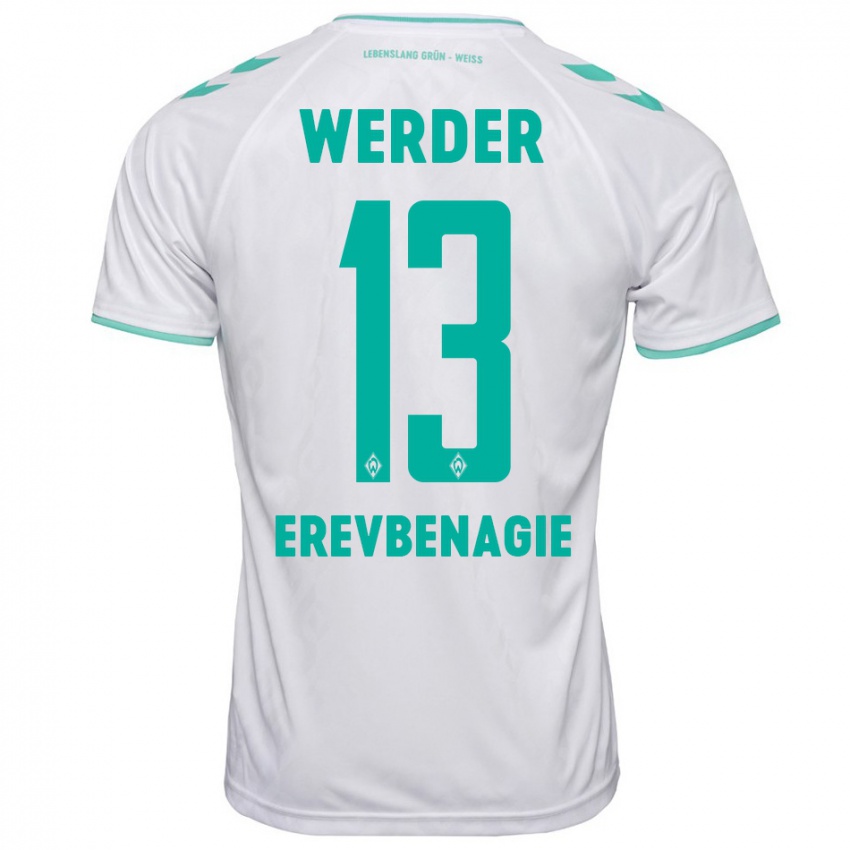 Heren Paul Erevbenagie #13 Wit Uitshirt Uittenue 2023/24 T-Shirt België