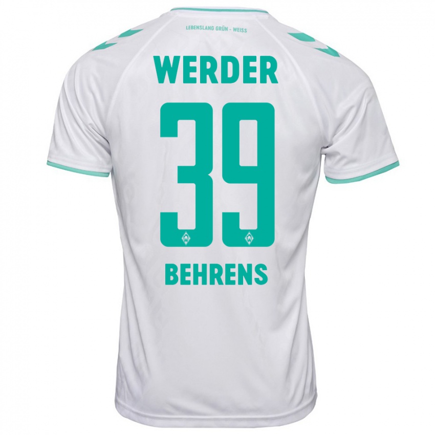 Heren Jette Behrens #39 Wit Uitshirt Uittenue 2023/24 T-Shirt België