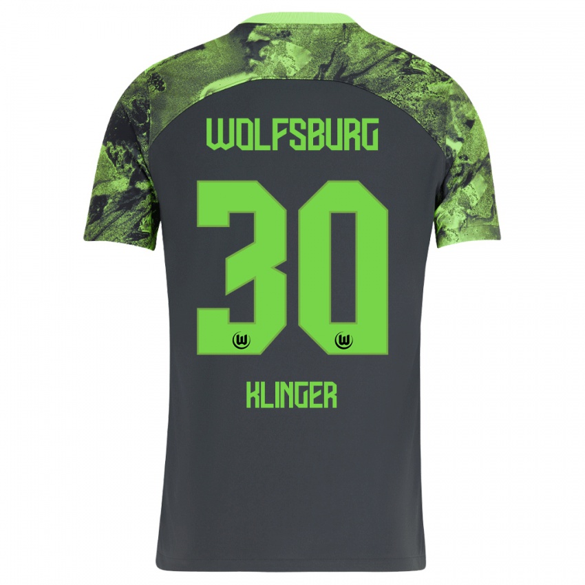 Herren Niklas Klinger #30 Dunkelgrau Auswärtstrikot Trikot 2023/24 T-Shirt Belgien